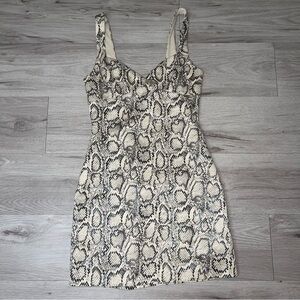 Zara Snakeskin Mini Sexy Dress S Baddie Clubwear Feminine Bodycon Chic Maximal